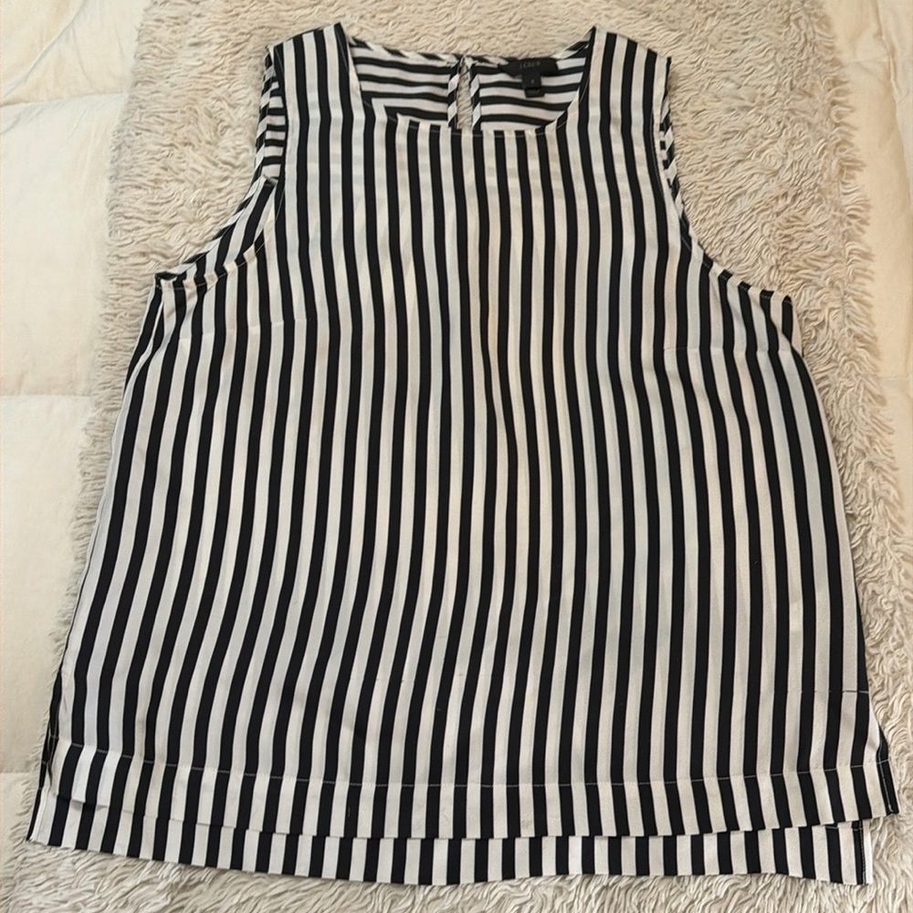 J Crew striped silk tank